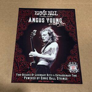 Angus Young of AC/DC - Ernie Ball - 2008 Print Advertisement